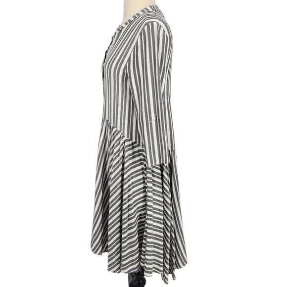 Adyson Parker Striped Roll Tab Sleeve Dress - Picture 3 of 6